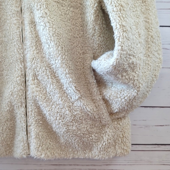 Pendleton Teddy Bear Sherpa Tan Full Zip Fleece Flannel Fuzzy Jacket Size Small - Picture 8 of 16